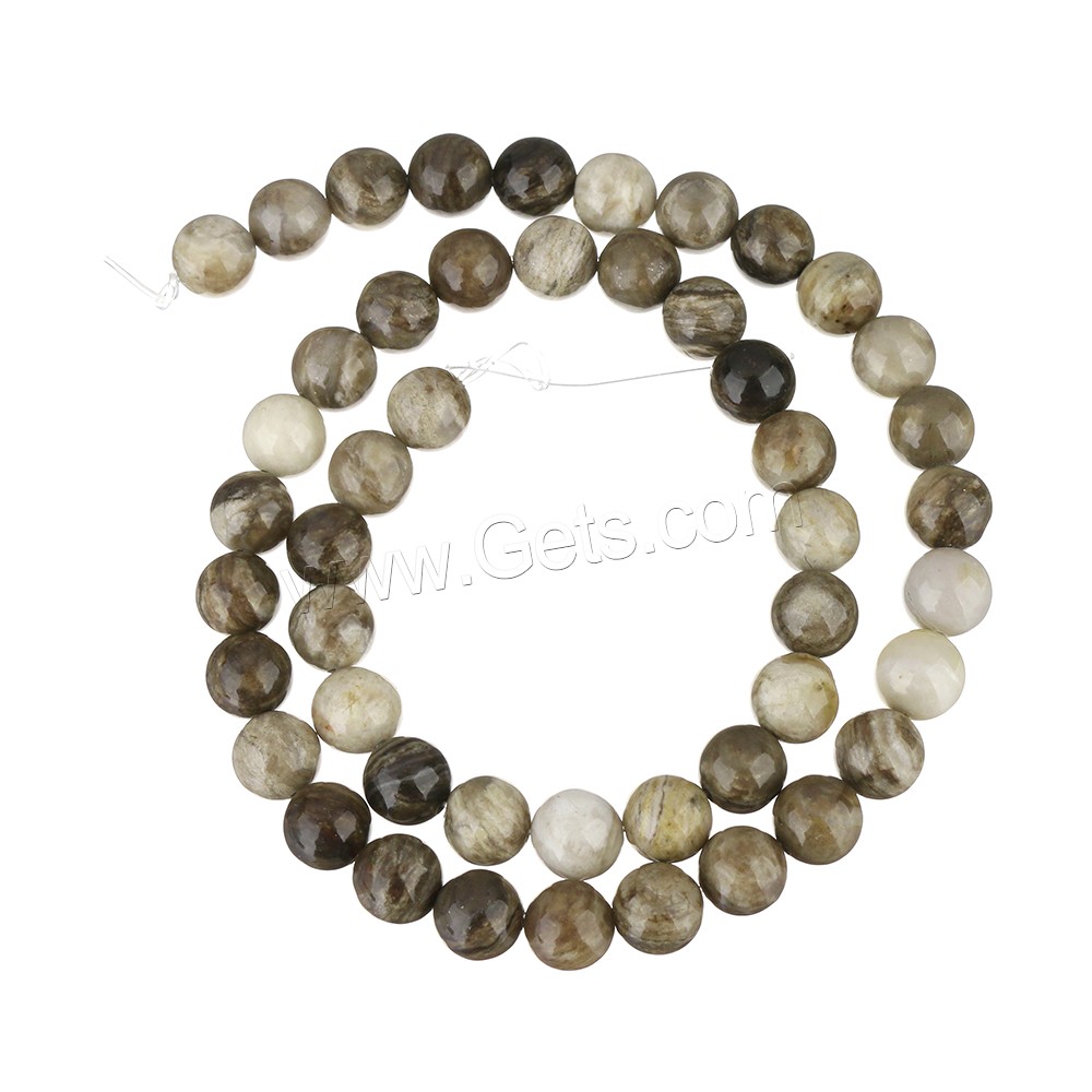 Silver Leaf Jasper Bead, Round, different size for choice, Length:Approx 15 Inch, Sold By Strand