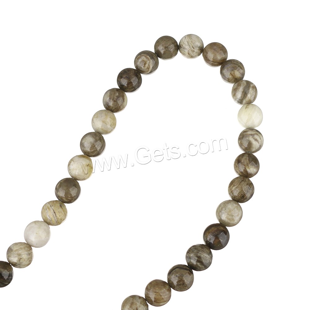 Silver Leaf Jasper Bead, Round, different size for choice, Length:Approx 15 Inch, Sold By Strand