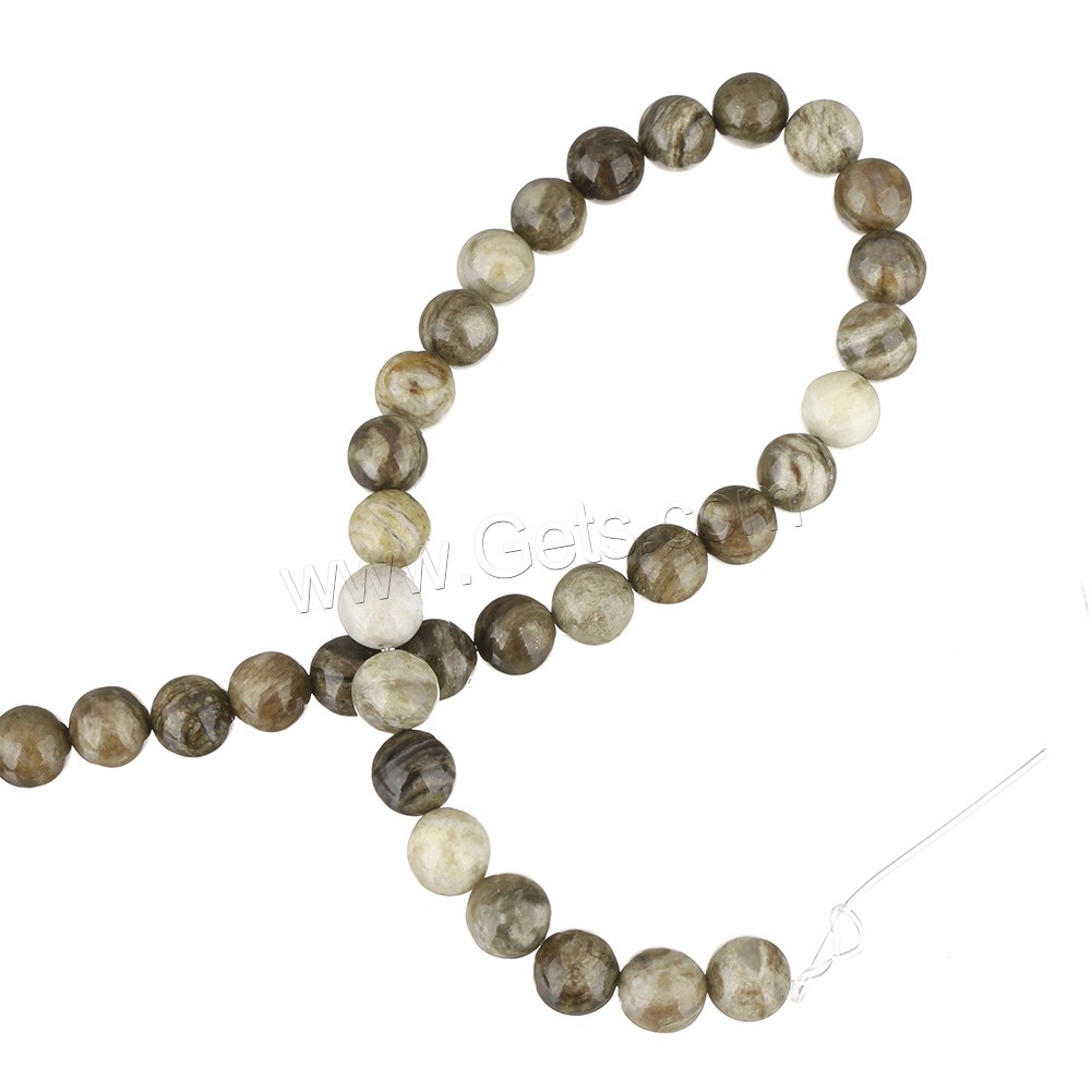 Silver Leaf Jasper Bead, Round, different size for choice, Length:Approx 15 Inch, Sold By Strand