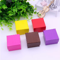 Cardboard Single Ring Box, with Sponge, Square 