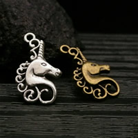 Zinc Alloy Animal Pendants, Unicorn, plated lead & cadmium free Approx 1.5mm 