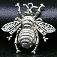 Zinc Alloy Animal Pendants, Bee, antique silver color plated, lead & cadmium free Approx 1.5mm 