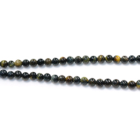 Perles d'Oeil de tigre, Rond, naturel, normes différentes pour le choix, couleurs mélangées, grade A Environ 0.4-1mm Environ 15.5 pouce, Vendu par brin