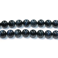 Perles d'Oeil de tigre, Rond, naturel, normes différentes pour le choix, bleu Environ 1-1.5mm Environ 15.5 pouce, Vendu par brin