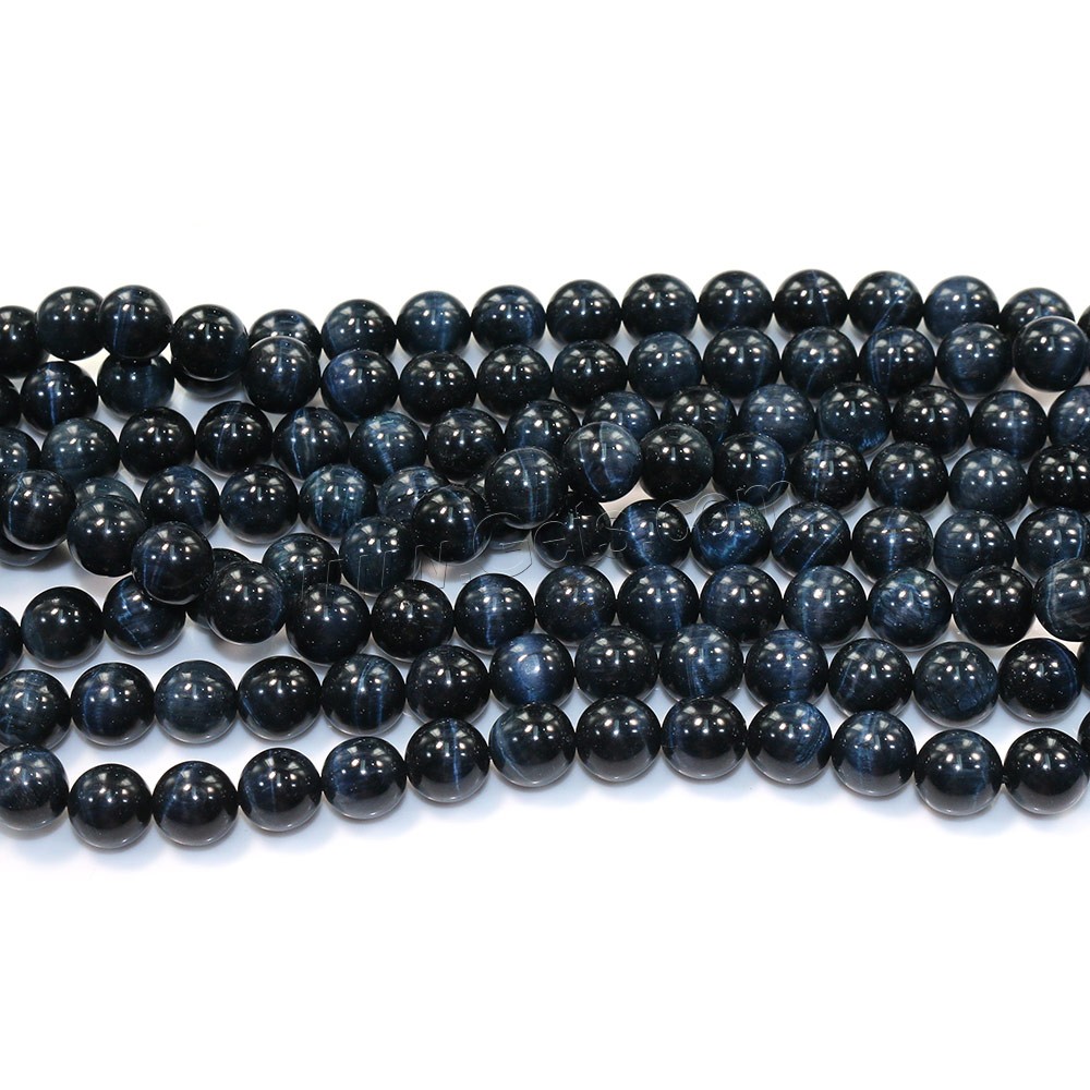 Tiger Eye Beads, Round, natural, different size for choice, blue, Hole:Approx 1-1.5mm, Length:Approx 15.5 Inch, Sold By Strand