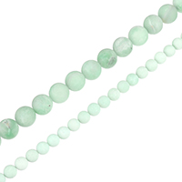 Perles amazonite, Rond, naturel, normes différentes pour le choix & givré, grade A Environ 0.5-1.5mm Environ 15.5 pouce, Vendu par brin