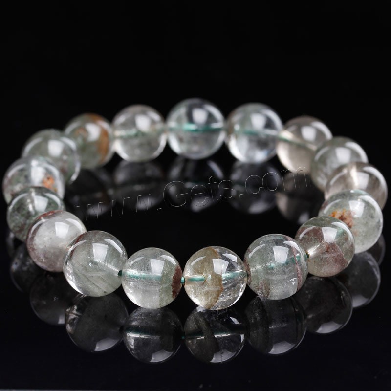 Unisex Bracelet, quartz fantôme, Rond, naturel, unisexe & normes différentes pour le choix, Longueur:Environ 6.5 pouce, Vendu par brin