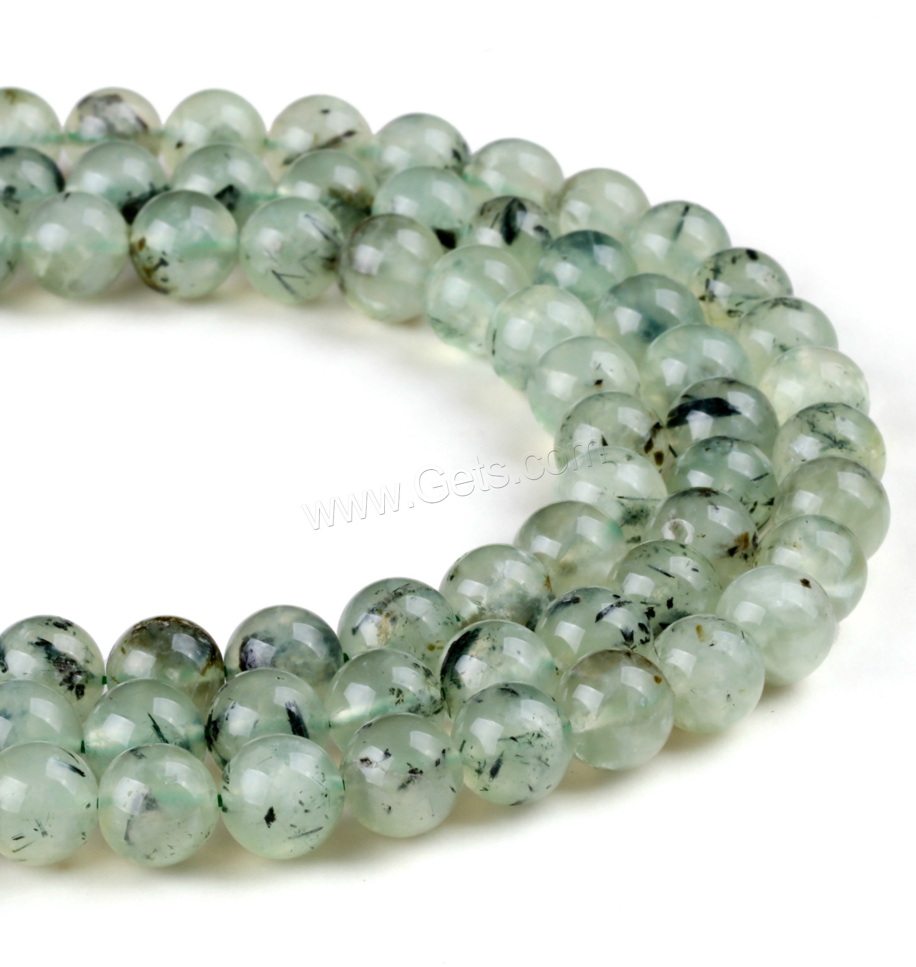 Prehnite Beads, Natural Prehnite, Round, natural, different size for choice, Hole:Approx 1mm, Length:Approx 15 Inch, Sold By Strand