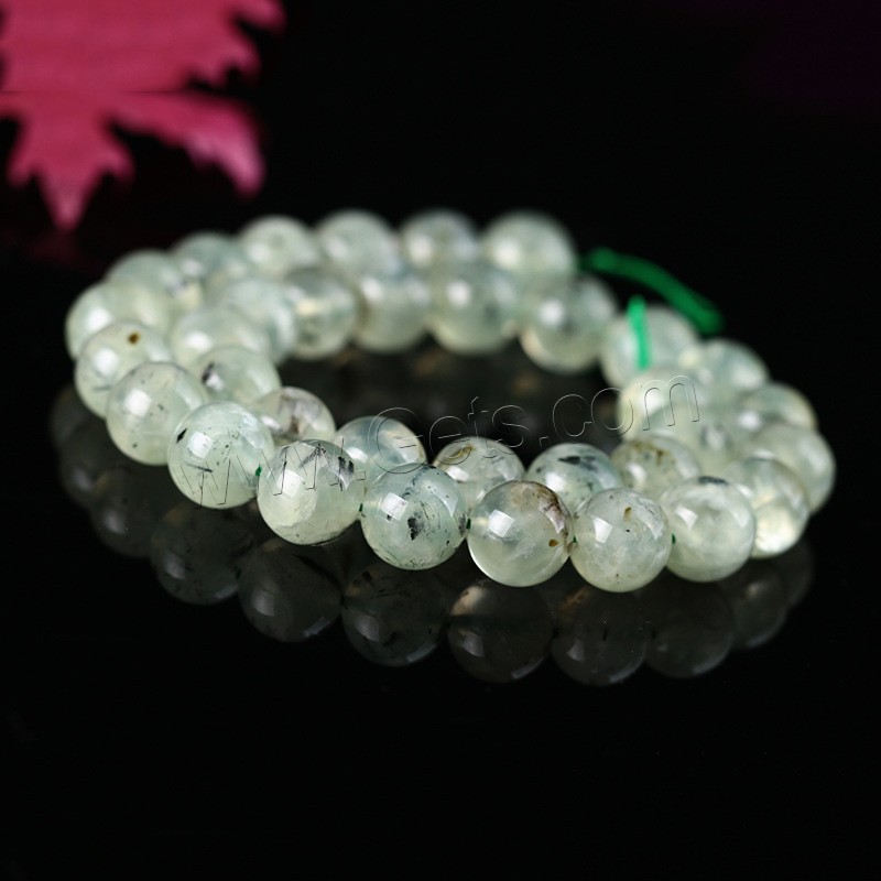 Prehnite Beads, Natural Prehnite, Round, natural, different size for choice, Hole:Approx 1mm, Length:Approx 15 Inch, Sold By Strand