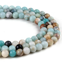 Perles amazonite, Rond, normes différentes pour le choix Environ 1mm Environ 15 pouce, Vendu par brin