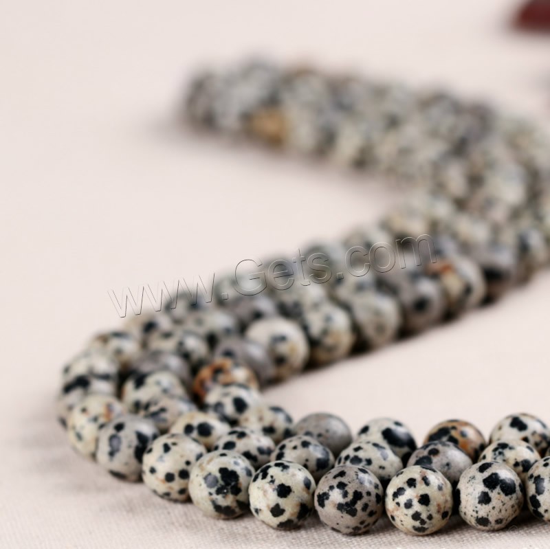 Dalmatian Beads, Round, different size for choice, Hole:Approx 1mm, Length:Approx 15 Inch, Sold By Strand