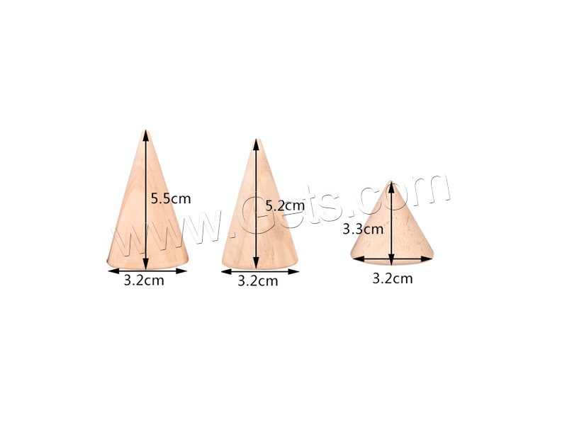 Деревянный Дисплей для кольца, деревянный, конус, разный размер для выбора, продается PC