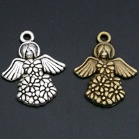 Pendentifs en forme de personnage en alliage de Zinc, ange, Placage, couleurs mélangées, sans plomb et cadmium Environ 1.5mm Vendu par sac