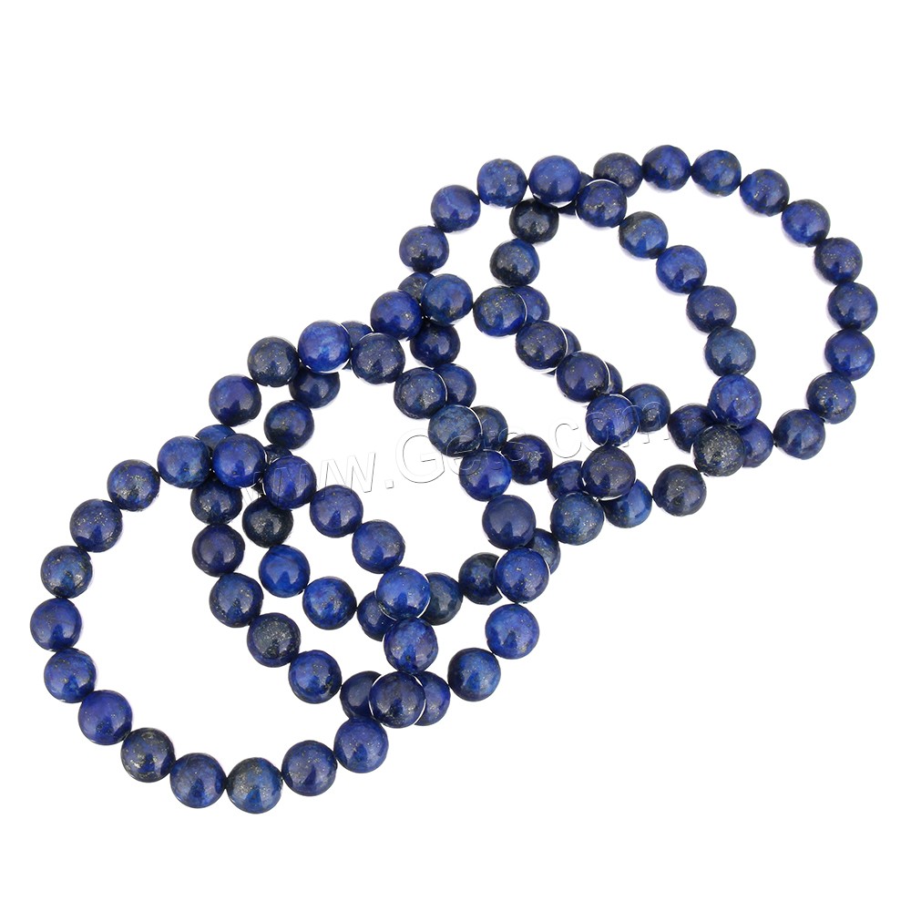 Naturelle Lapis Lazuli Bracelet, lapis lazuli naturel, normes différentes pour le choix, Longueur:Environ 6.5 pouce, Vendu par brin