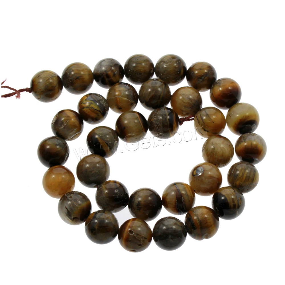 Tiger Eye Beads, Round, natural, different size for choice, Hole:Approx 1mm, Length:Approx 15 Inch, Sold By Strand