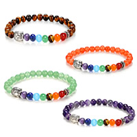 Wrist Mala, Gemstone, with Zinc Alloy & Unisex, 8mm Approx 7 Inch 