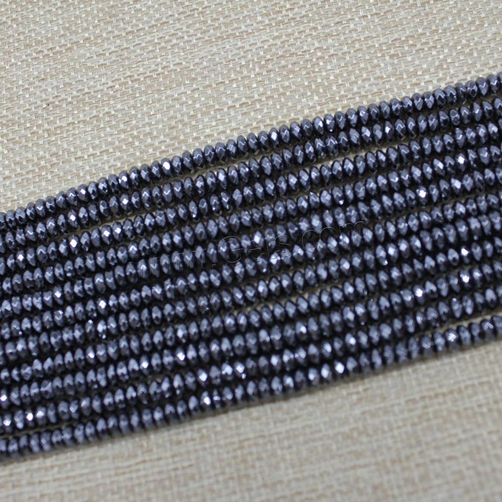 Hematite Beads, different size for choice & faceted, Length:Approx 15 Inch, Sold By Strand