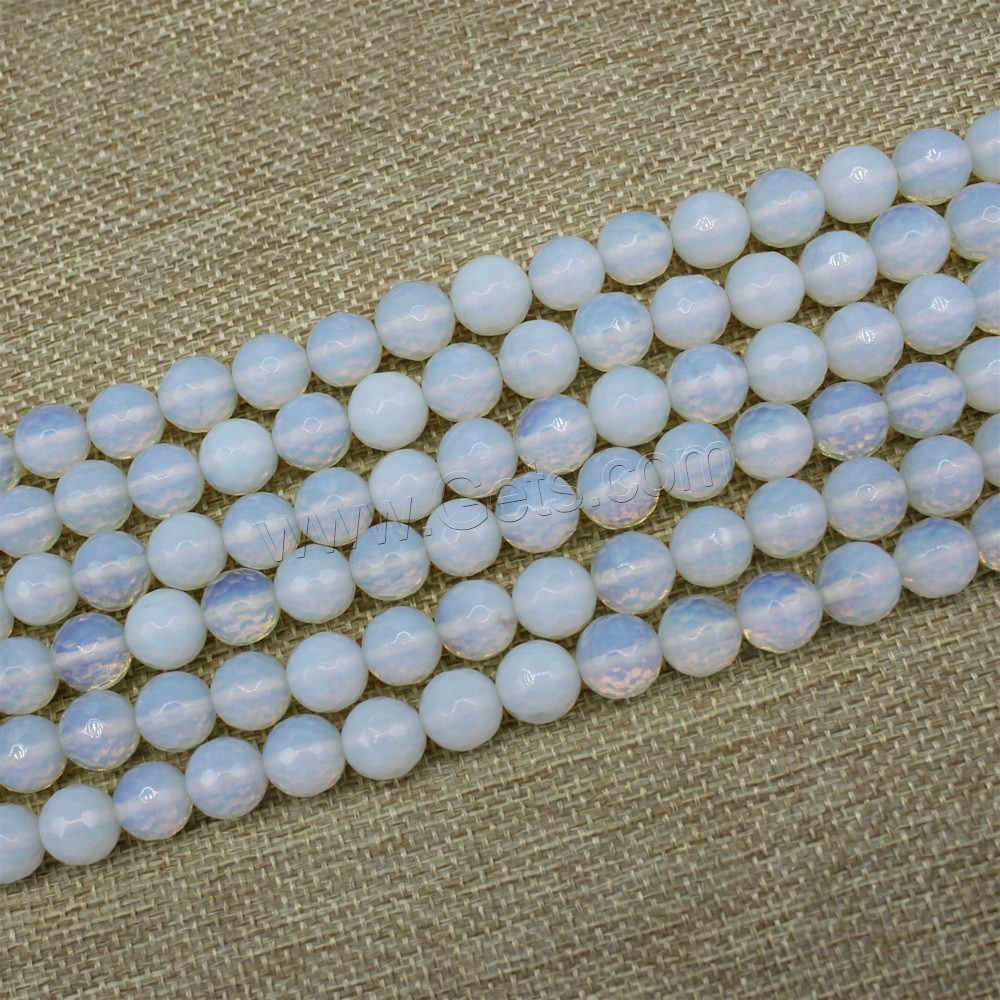 Perles d'opale de mer, Opaline, Rond, synthétique, normes différentes pour le choix & facettes, Longueur:Environ 15 pouce, Vendu par brin