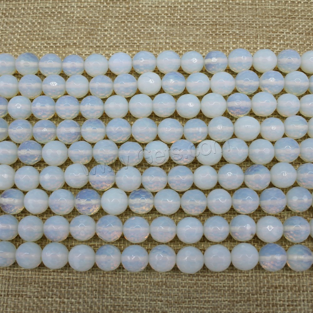 Perles d'opale de mer, Opaline, Rond, synthétique, normes différentes pour le choix & facettes, Longueur:Environ 15 pouce, Vendu par brin