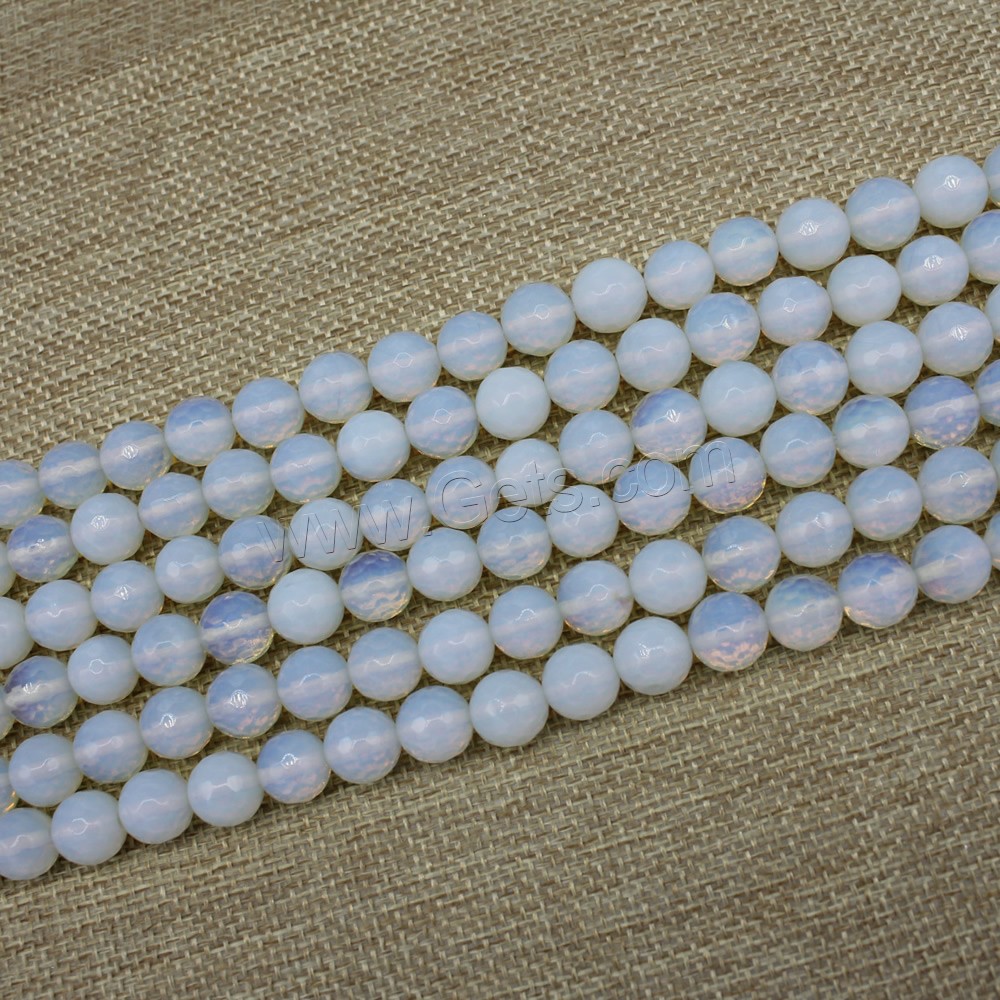 Perles d'opale de mer, Opaline, Rond, synthétique, normes différentes pour le choix & facettes, Longueur:Environ 15 pouce, Vendu par brin