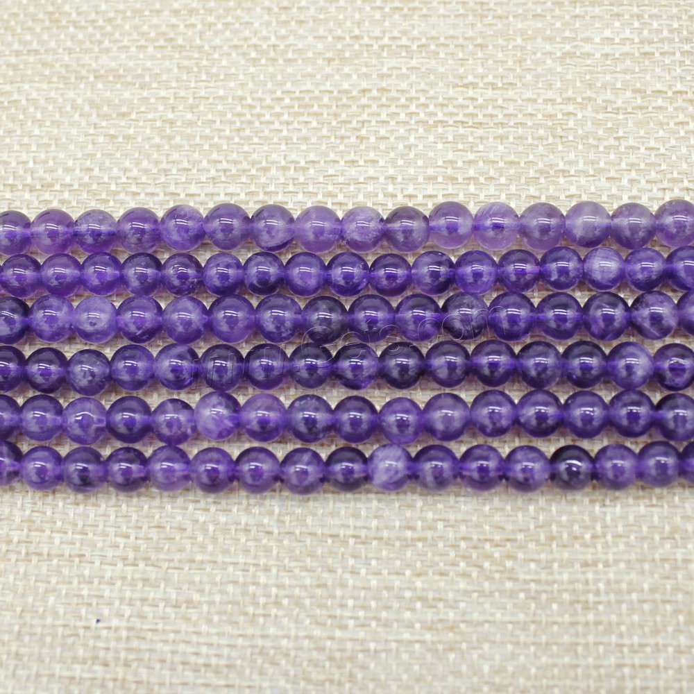 Natürliche Amethyst Perlen, rund, Februar Birthstone & verschiedene Größen vorhanden, Länge:ca. 15 ZollInch, verkauft von Strang