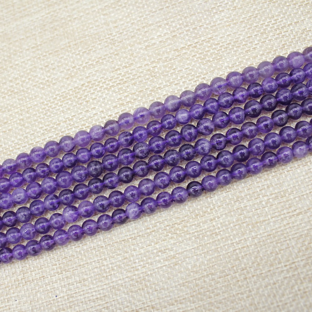 Natürliche Amethyst Perlen, rund, Februar Birthstone & verschiedene Größen vorhanden, Länge:ca. 15 ZollInch, verkauft von Strang