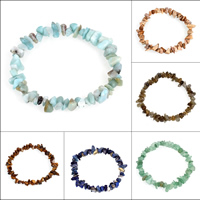 Gemstone Bracelets, brass lobster clasp, with 5cm extender chain, Nuggets 5x3- Approx 7 Inch 