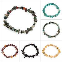 Gemstone Bracelets, brass lobster clasp, with 5cm extender chain, Nuggets 5x3- Approx 7 Inch 