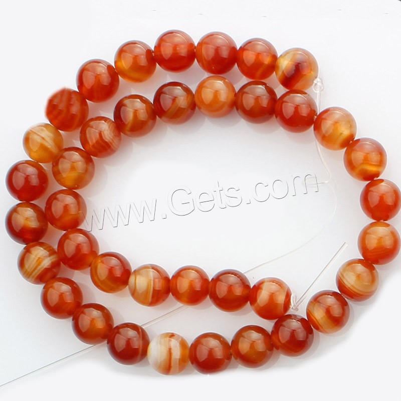 Natural Lace Agate Beads, Round, different size for choice, red, Length:Approx 15 Inch, Sold By Strand