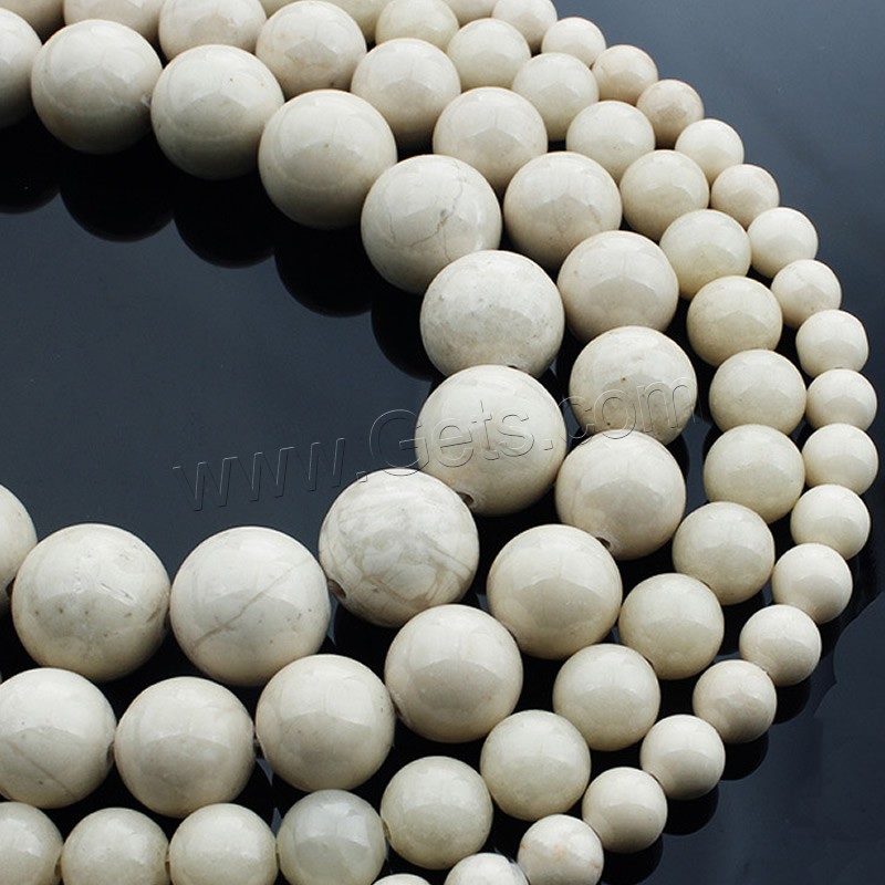 Bone Fossil Beads, Round, natural, different size for choice, Length:Approx 15 Inch, Sold By Strand