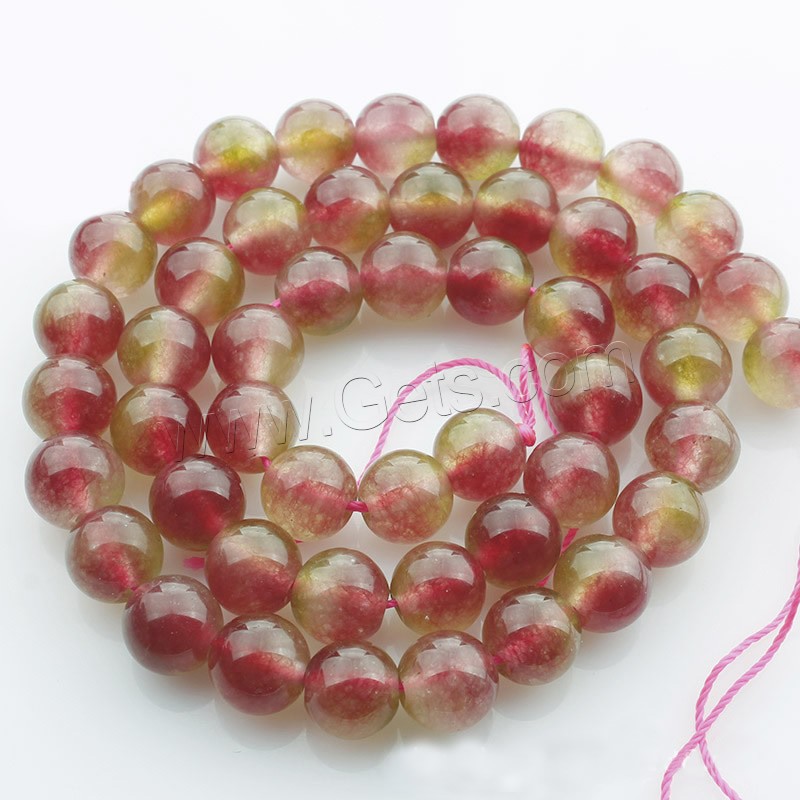 Perle en Quartz cerise, rouge de cerise, Rond, normes différentes pour le choix, Longueur:Environ 15 pouce, Vendu par brin