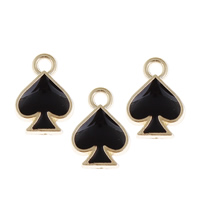 Zinc Alloy Enamel Pendants, Heart, KC gold color plated, lead & cadmium free Approx 1.5mm 