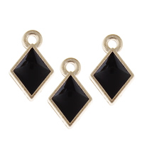 Zinc Alloy Enamel Pendants, Rhombus, KC gold color plated, lead & cadmium free Approx 1.5mm 