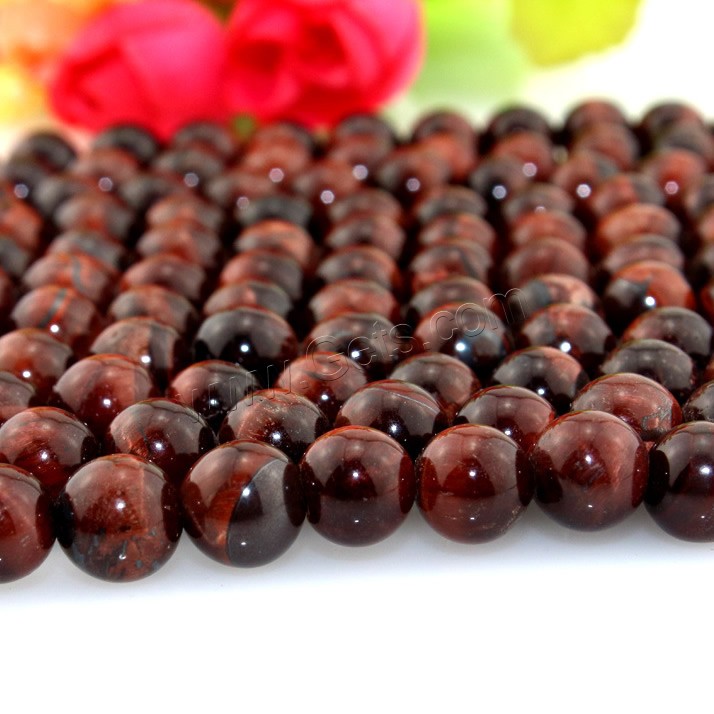 Tiger Eye Beads, Round, natural, different size for choice, red, Hole:Approx 1mm, Length:Approx 15 Inch, Sold By Strand