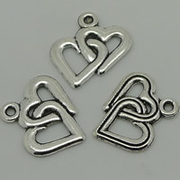 Zinc Alloy Heart Pendants, antique silver color plated, lead & cadmium free Approx 1.5mm 