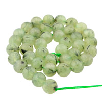 Pierre raisin naturelle, Prehnite nature, Rond, normes différentes pour le choix Environ 1mm Environ 15 pouce, Vendu par brin