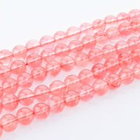 Perle en Quartz cerise, rouge de cerise, Rond, naturel, normes différentes pour le choix Environ 1mm Environ 15 pouce, Vendu par brin