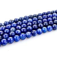 Perles en sodalite, Lapis lazuli, Rond, naturel, normes différentes pour le choix Environ 1mm Environ 15 pouce, Vendu par brin