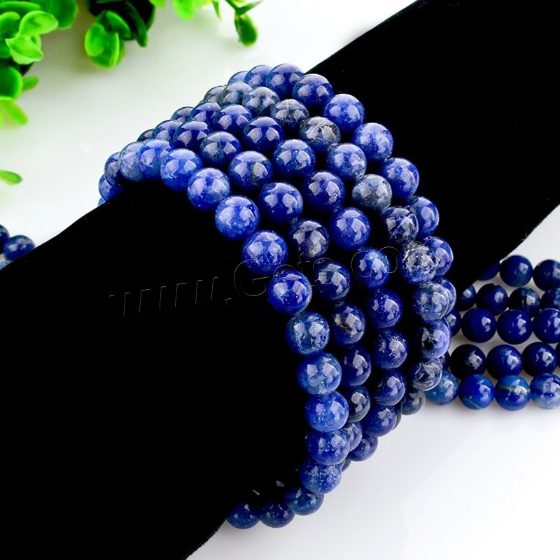 Sodalite Beads, Lapis Lazuli, Round, natural, different size for choice, Hole:Approx 1mm, Length:Approx 15 Inch, Sold By Strand