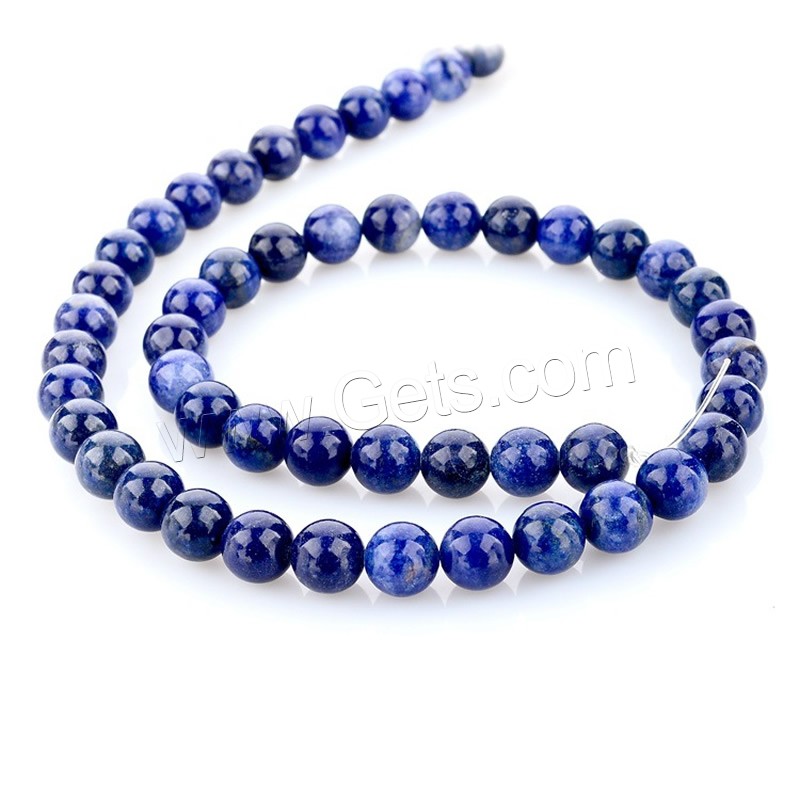 Sodalite Beads, Lapis Lazuli, Round, natural, different size for choice, Hole:Approx 1mm, Length:Approx 15 Inch, Sold By Strand