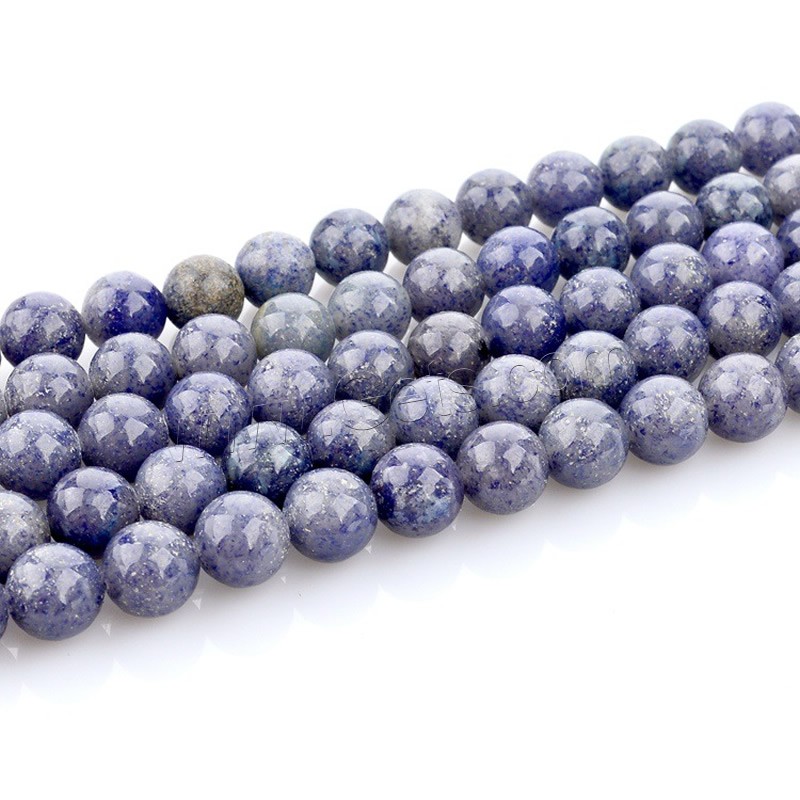 Natural Kyanite Beads, Blue Aventurine, Round, different size for choice, Hole:Approx 1mm, Length:Approx 15 Inch, Sold By Strand