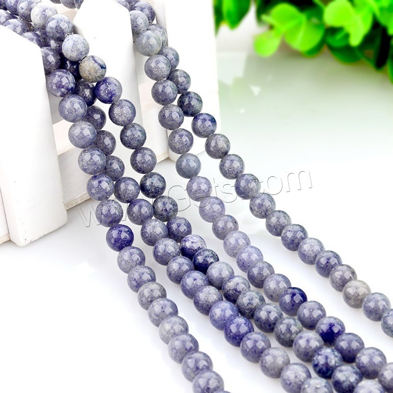 Natural Kyanite Beads, Blue Aventurine, Round, different size for choice, Hole:Approx 1mm, Length:Approx 15 Inch, Sold By Strand