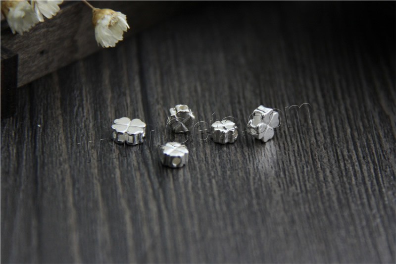 Sterling Silver Beads, 925 Sterling Silver, Four Leaf Clover, different size for choice, Sold By PC