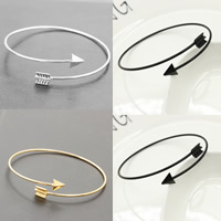 Zinc Alloy Cuff Bangle, arrowhead, plated lead & cadmium free, 65mm, Inner Approx 65mm Approx 8 Inch 