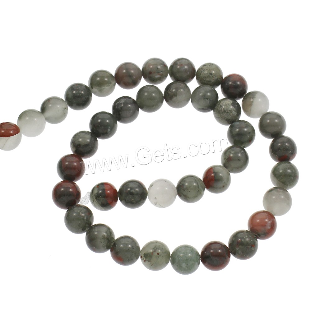 Bloodstone africano Abalorio, Esférico, natural, diverso tamaño para la opción, agujero:aproximado 1mm, longitud:aproximado 15 Inch, Vendido por Sarta