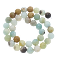 Perles amazonite, Rond, normes différentes pour le choix Environ 1mm Environ 15 pouce, Vendu par brin