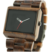 Reloj de joyería Redear®Men, sándalo negro, con Vidrio & acero inoxidable, chapado, natural & para hombre, 38mm, longitud:aproximado 9 Inch, Vendido por UD