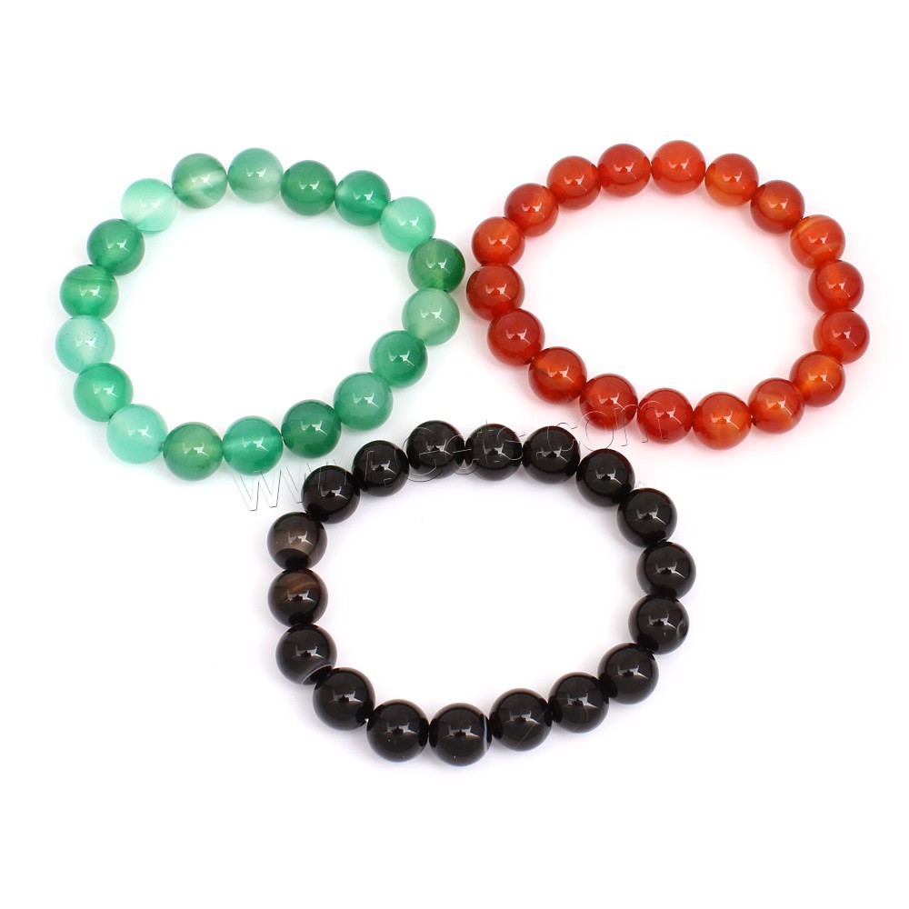 Gemstone Bracelets, Round, different materials for choice & different size for choice, more colors for choice, Length:Approx 7 Inch, Sold By Strand