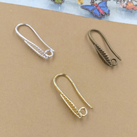 Brass Hook Earwire, plated nickel, lead & cadmium free 