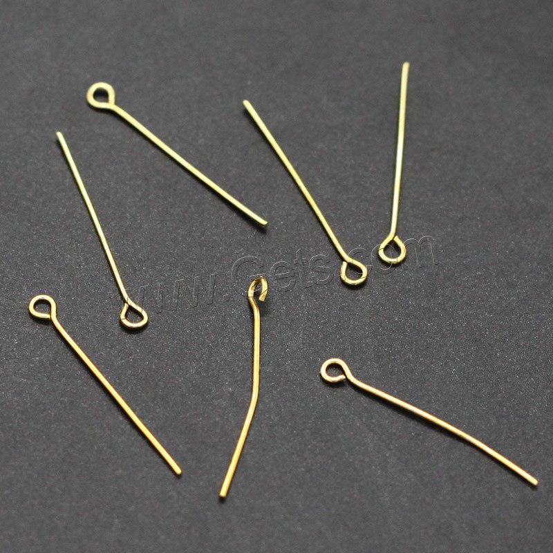 Iron Eyepins, plated, different size for choice, more colors for choice, lead & cadmium free, 500G/Bag, Sold By Bag